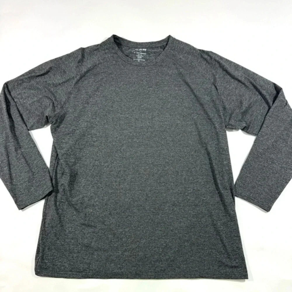 01 Algo Philip Performance Long Sleeve Shirt Size XXL Grey Heather